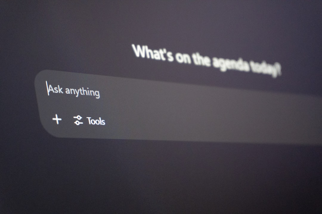 AIの「推測病」を克服！チャットボット対話の質を高める確認型プロンプト戦略 - Digital interface with "ask anything" prompt.