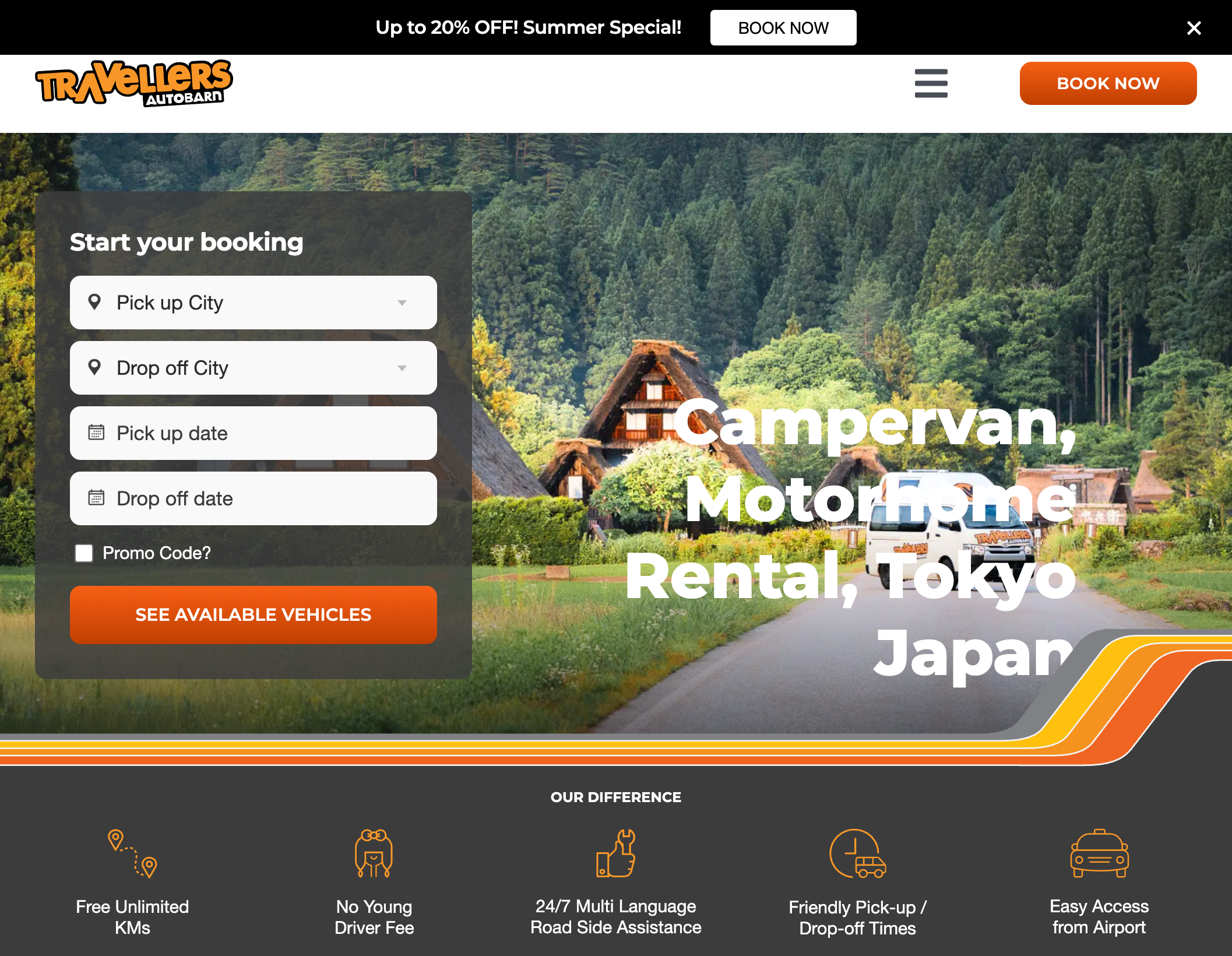 Travellers Autobarn Japan 公式サイト トップページ